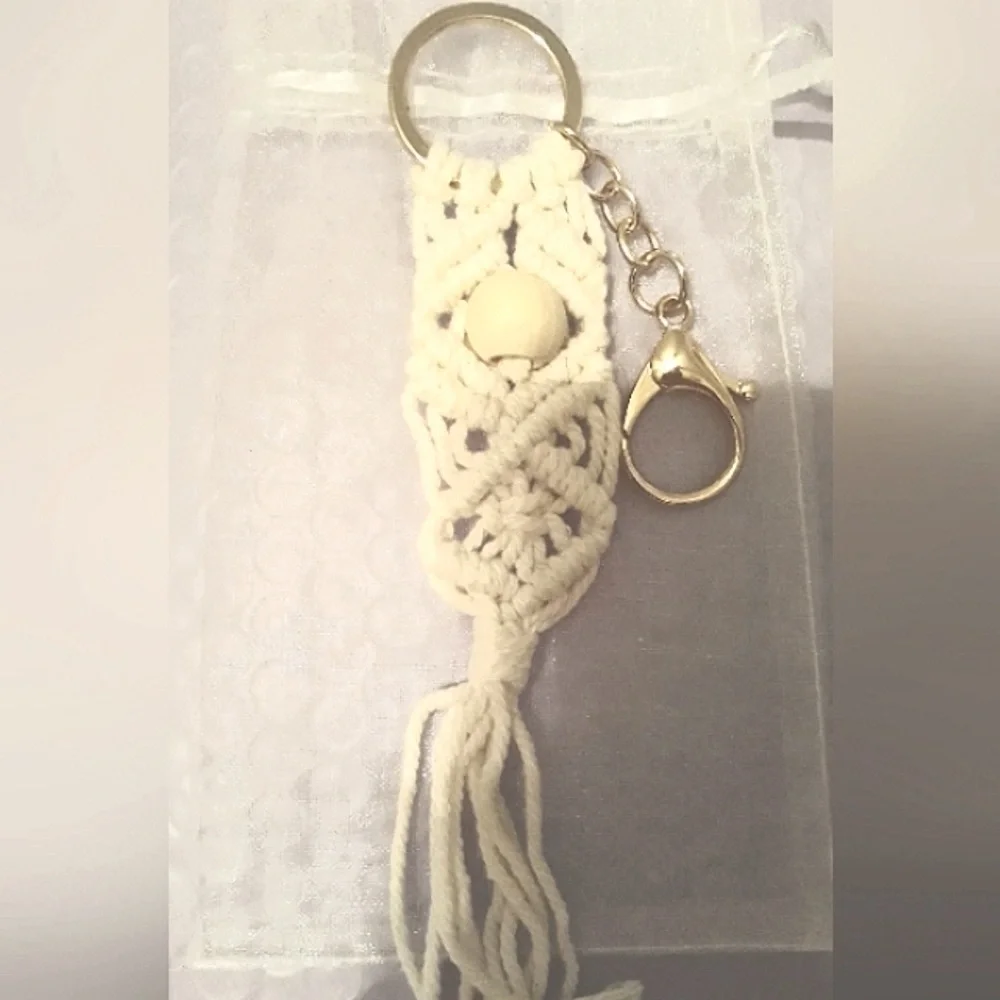 FREE PEOPLE Macrame Keychain NEW NWT
